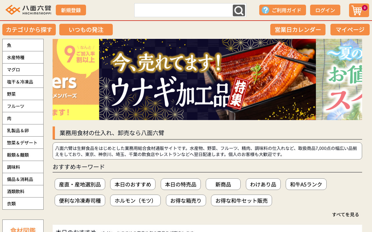 八面六臂のトップページ