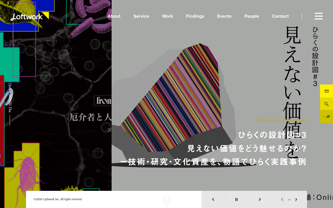 Loftworkのトップページ